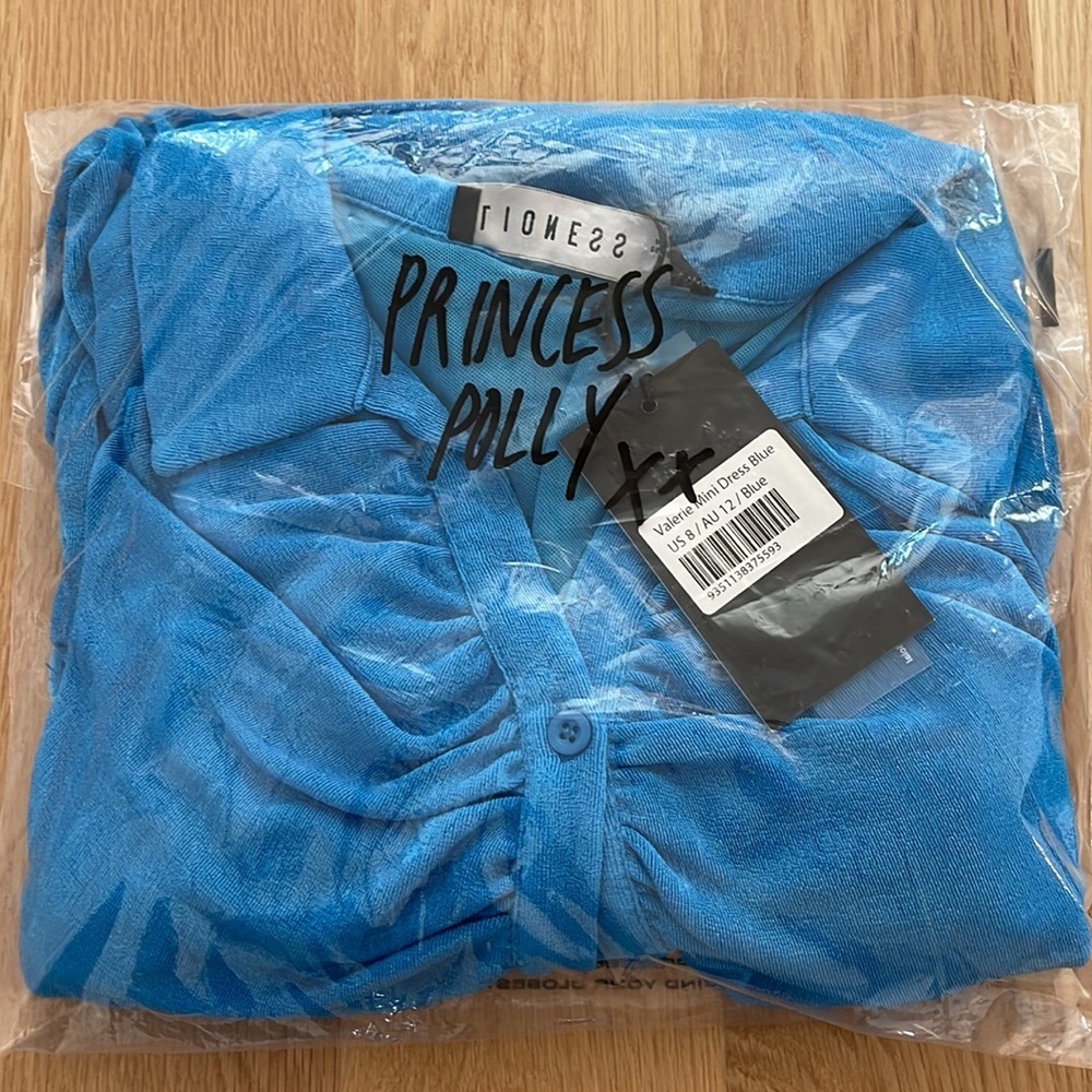 NWT Princess Polly Lioness Valerie Mini Dress Blue 4 6 8 - Picture 11 of 13
